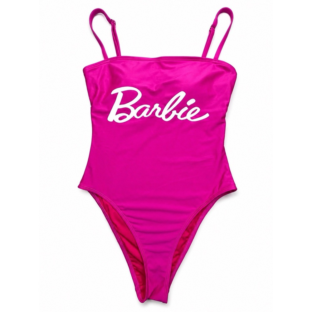 RELLECIGA Women's One Piece Swimsuit SMALL Barbie Pink Logo Adjustable Straps